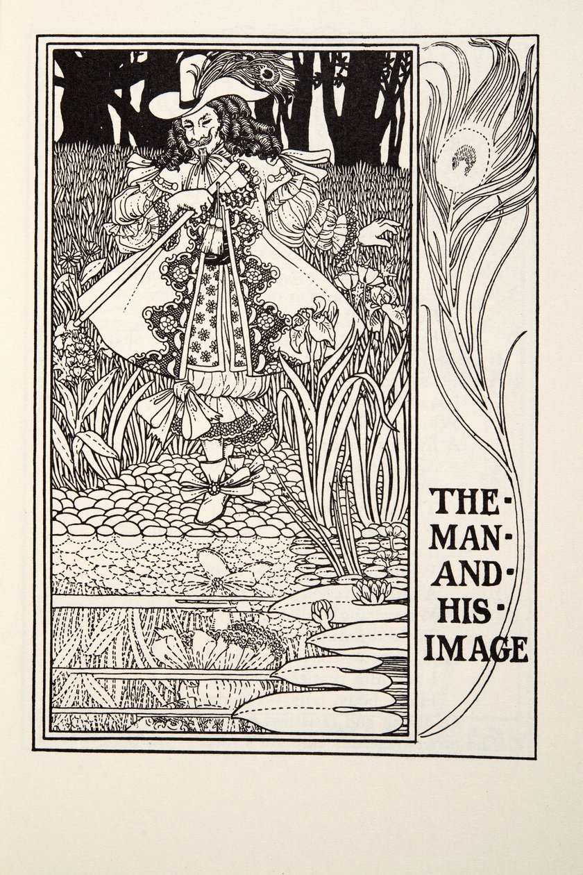 The Man and his Image, de Fontaine Fables, pub. 1905 (gravura) de Percy J. Billingshurst