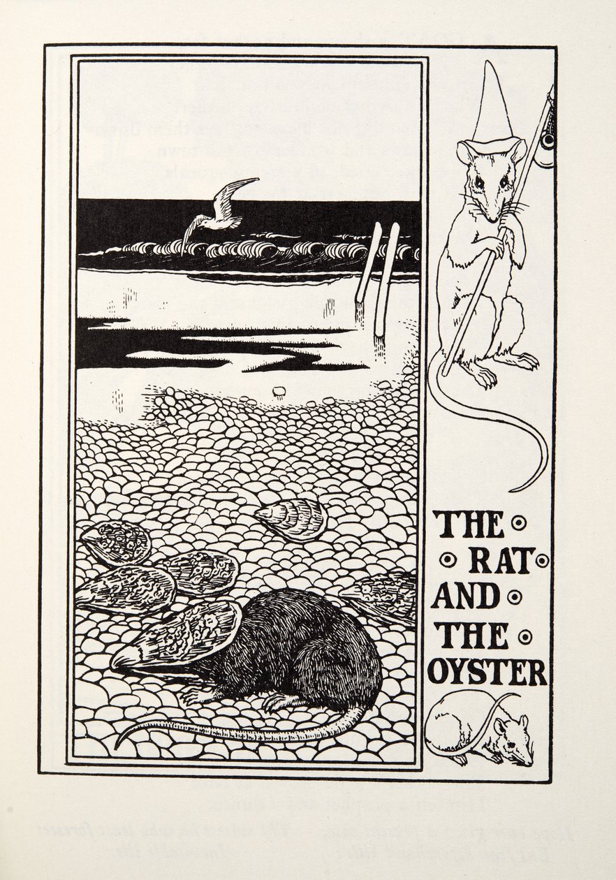 O Rato e a Ostra, de Fontaine Fables, pub. 1905 de Percy J. Billingshurst