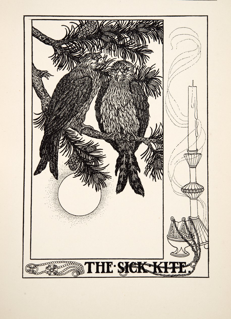 O papagaio doente, de cem fábulas de Esopo, pub.1903 de Percy J. Billingshurst