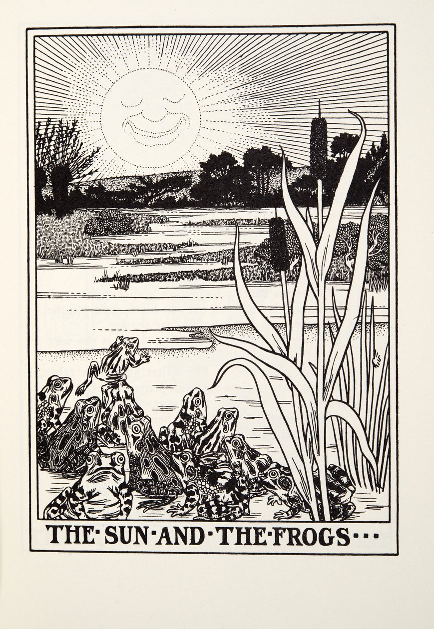 O Sol e os Sapos, de Fontaine Fables, pub. 1905 de Percy J. Billingshurst