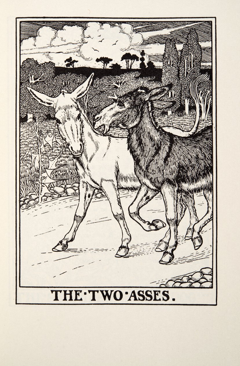 The Two Asses, de Fontaine Fables, pub. 1905 de Percy J. Billingshurst