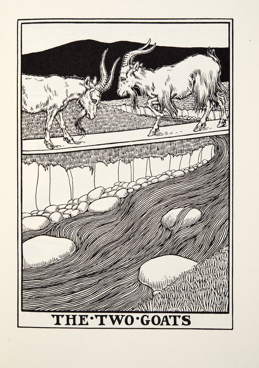 As Duas Cabras, de Fontaine Fables, pub. 1905 de Percy J. Billingshurst