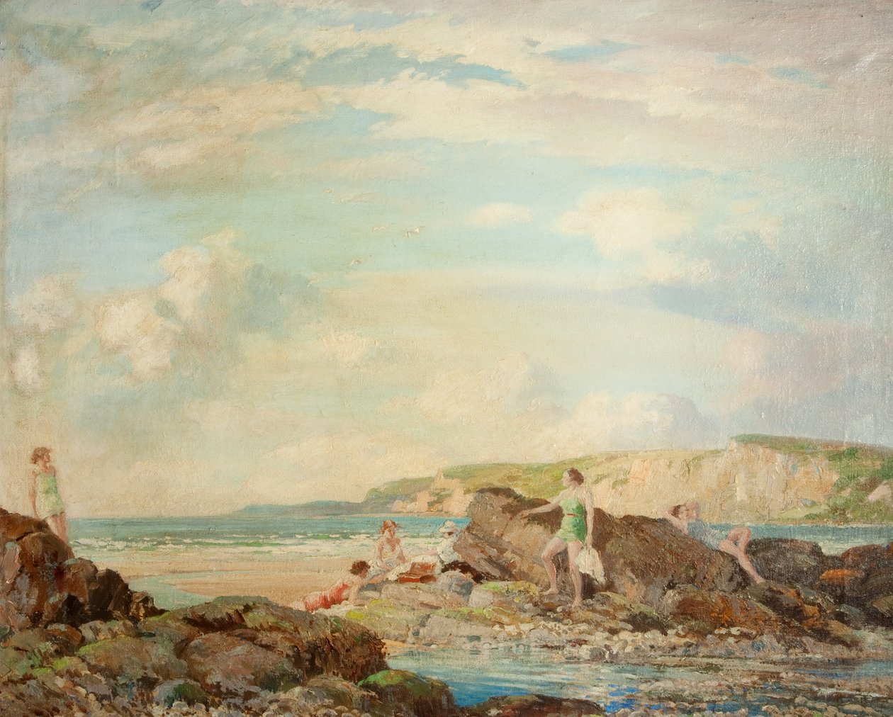 A beira-mar (óleo sobre tela) de Percy Lancaster