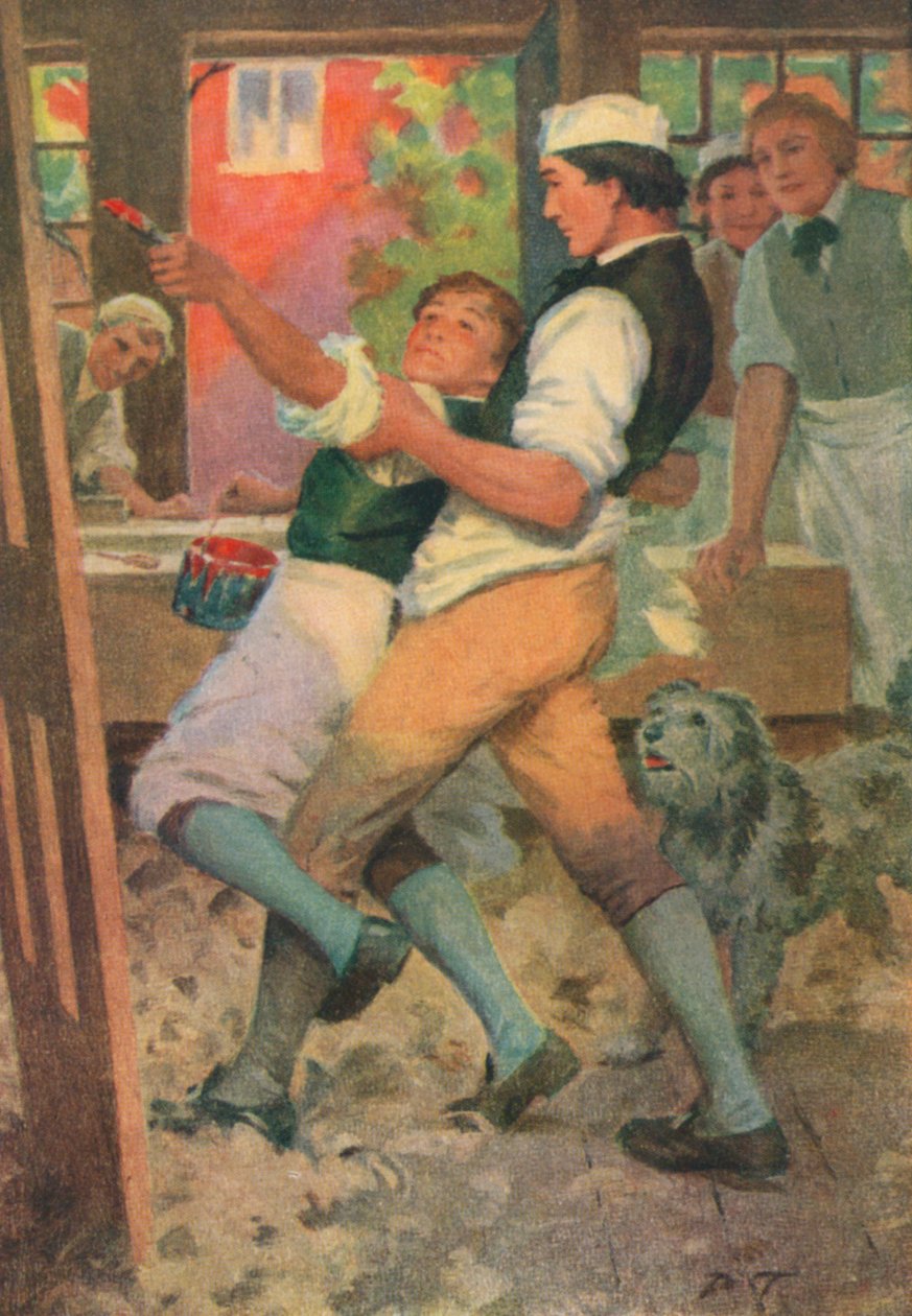 Ilustração para Adam Bede de George Eliot (litografia a cores) de Percy Tarrant