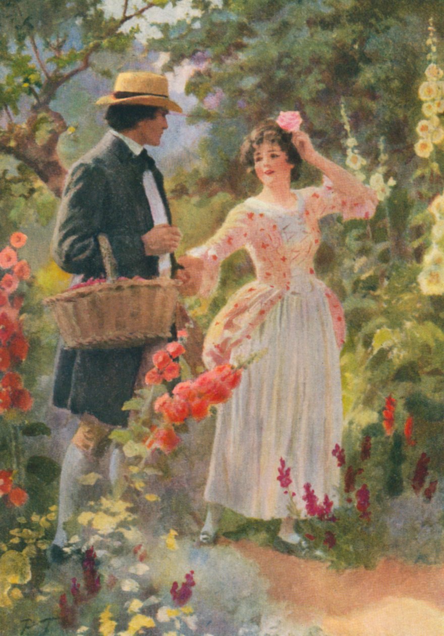 Ilustração para Adam Bede de George Eliot (litografia a cores) de Percy Tarrant