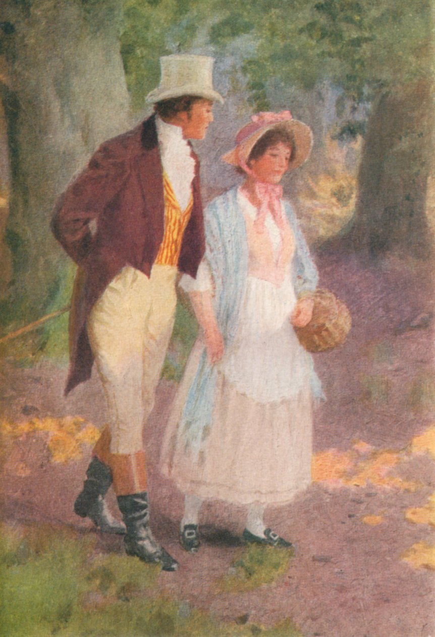 Ilustração para Adam Bede de George Eliot (litografia a cores) de Percy Tarrant