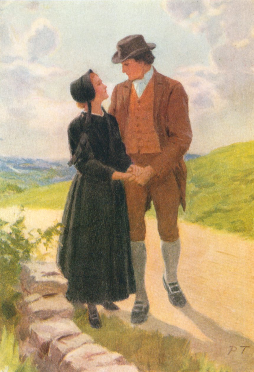 Ilustração para Adam Bede de George Eliot (litografia a cores) de Percy Tarrant