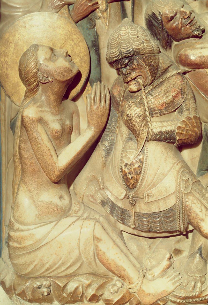 O martírio de Santa Tecla, detalhe do altar-mor (alabastro) de Pere Johan