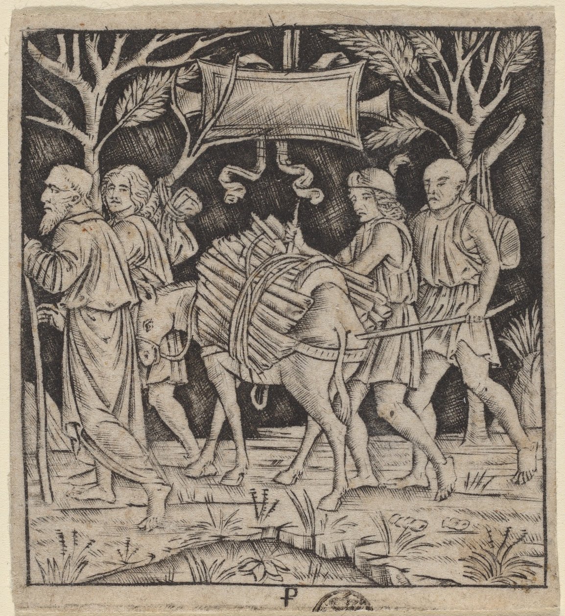 Abraão e Isaque a caminho do Monte Moriá de Peregrino da Cesena