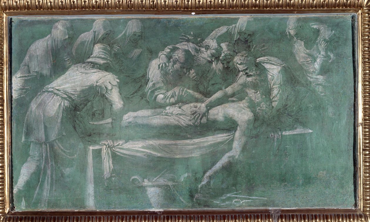 Entrada de Jesus no sepultamento (Pintura de Perino del Vaga