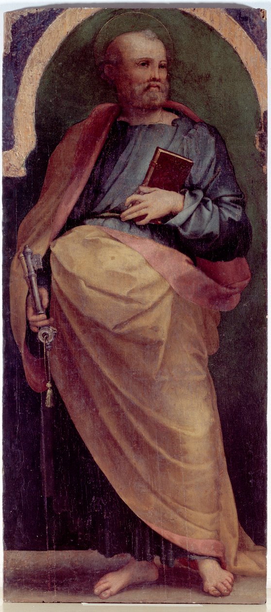 São Pedro, Painel lateral (óleo sobre madeira, c.1535) de Perino del Vaga