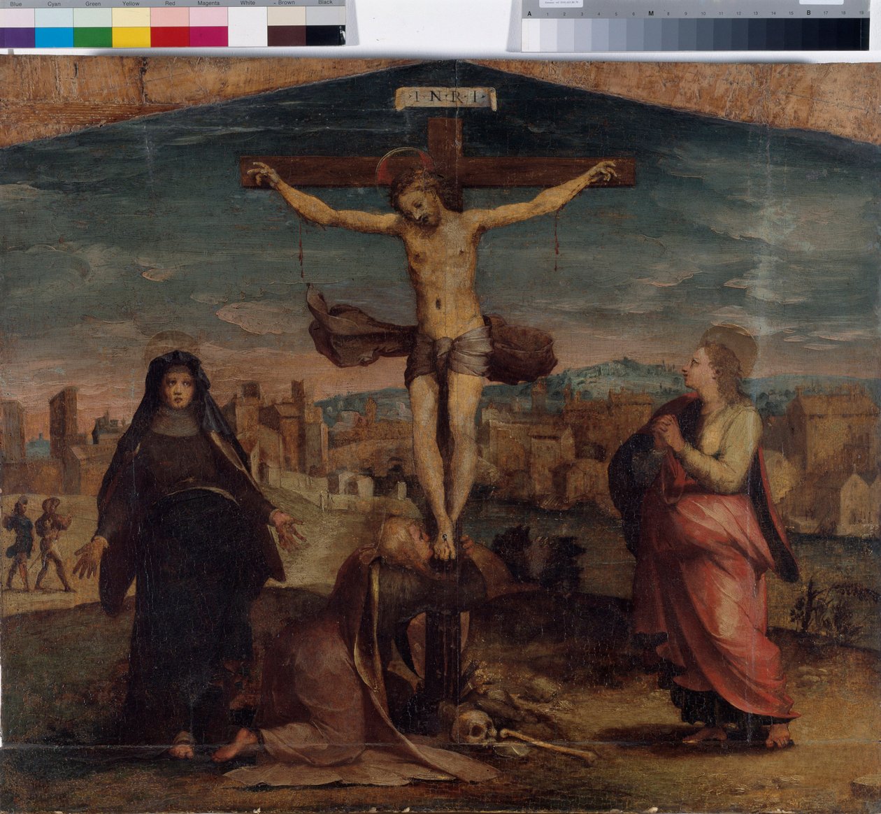 A Crucificação (Pintura em madeira de Perino del Vaga