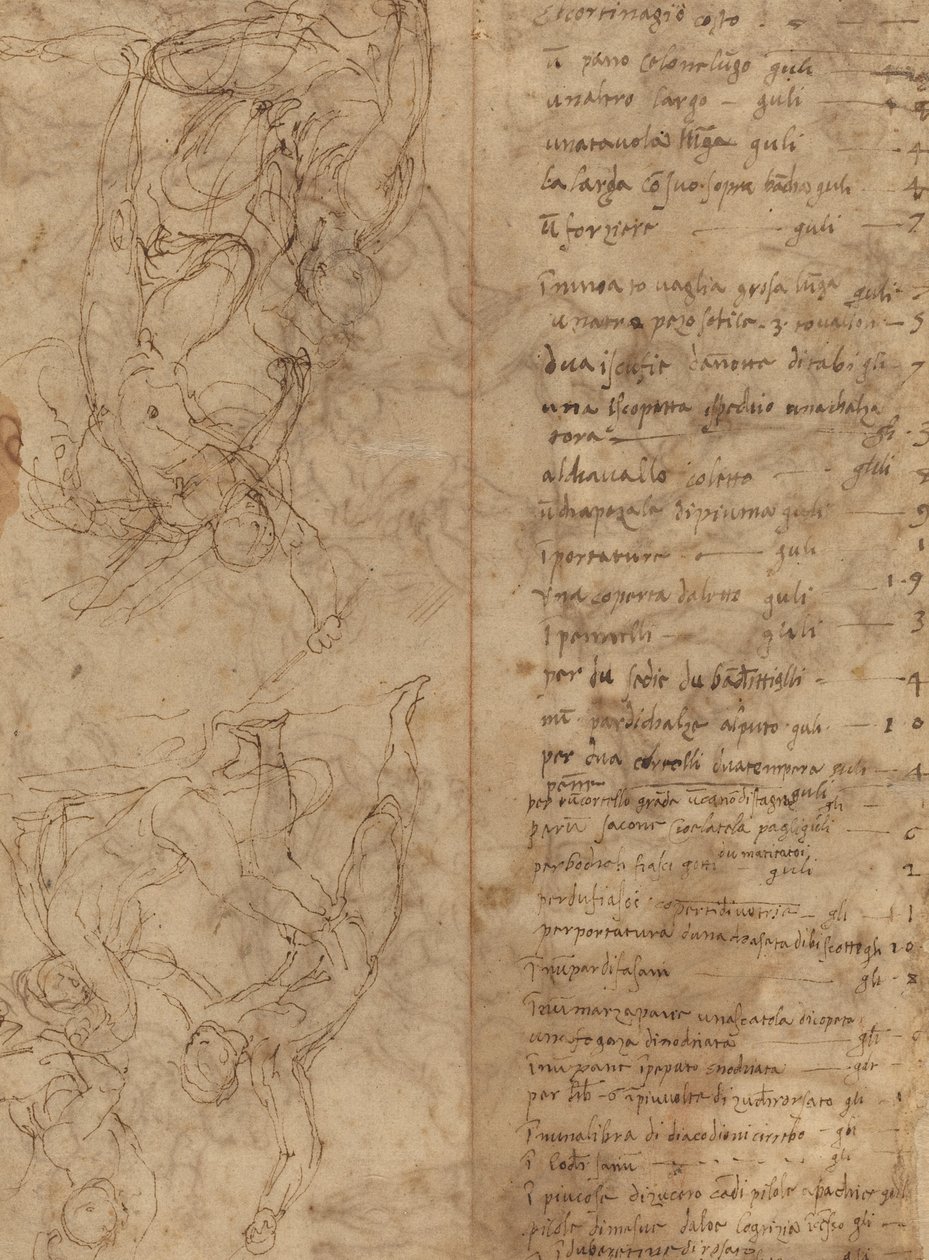 Estudos de Figuras [verso] de Perino del Vaga