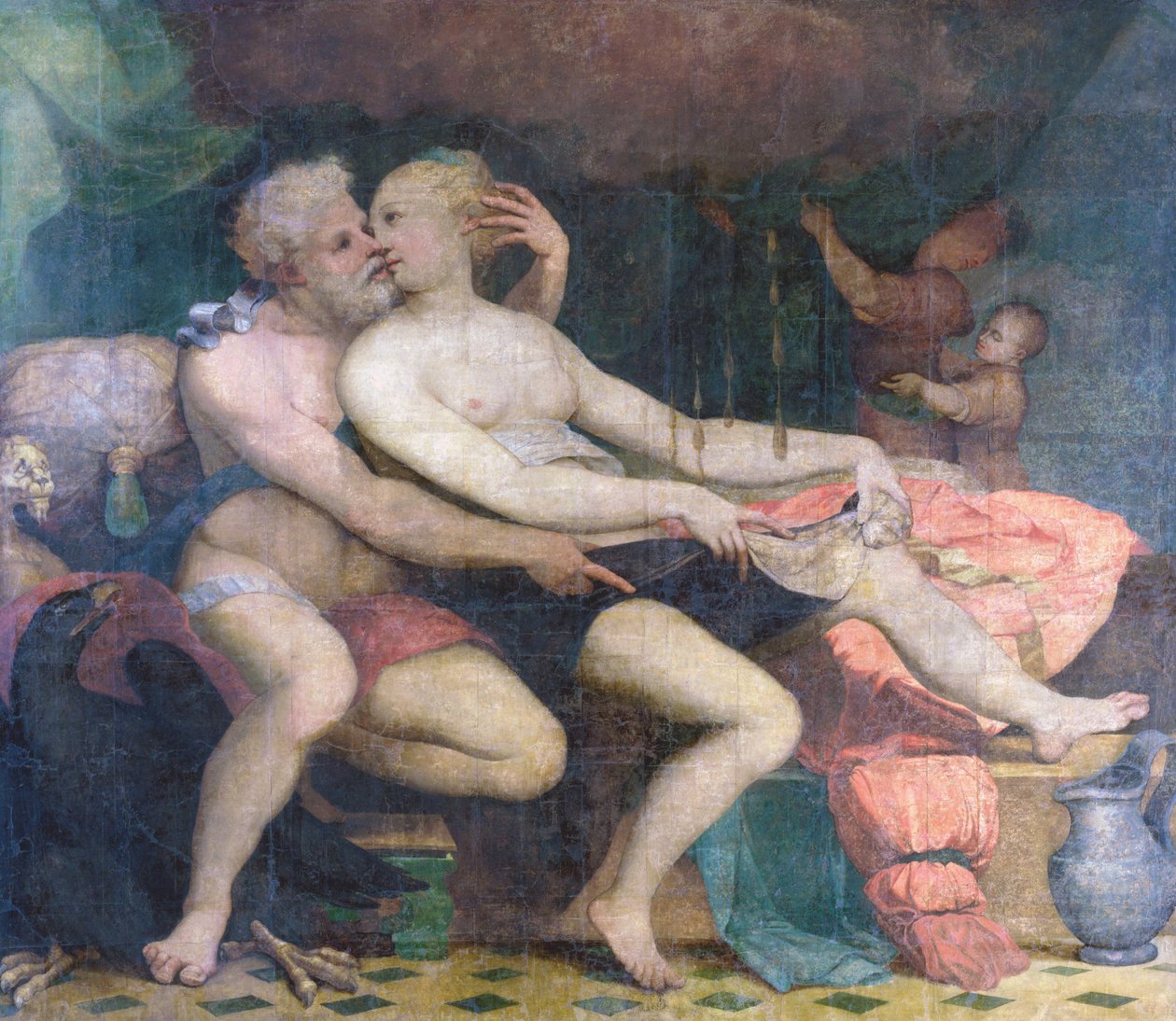 Júpiter e Danae, ca 1533-1534. de Perino del Vaga