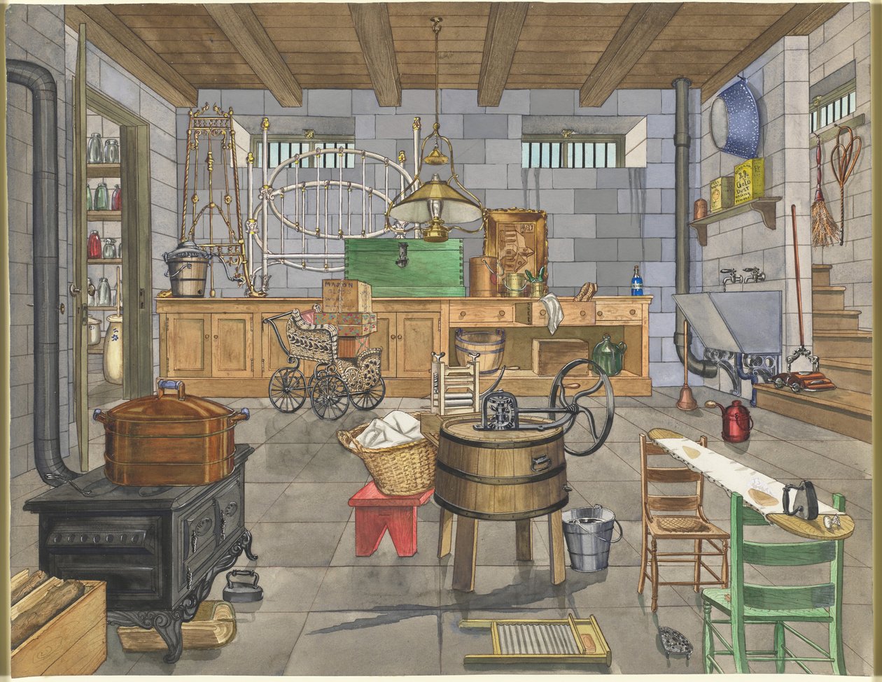 Porão da Casa Urbana, 1910 de Perkins Harnly