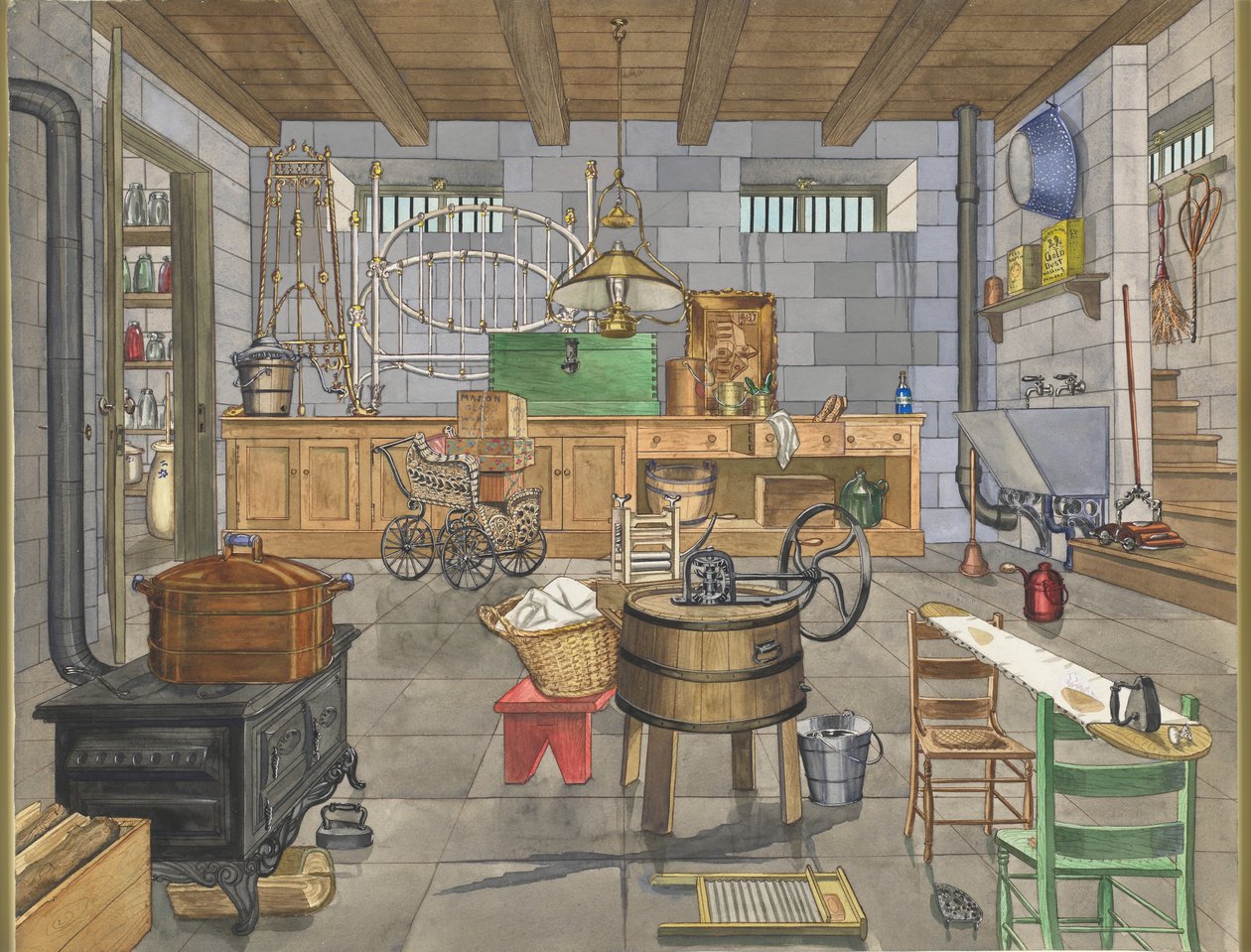 Cave da Casa Urbana, 1910, c. 1947. de Perkins Harnly