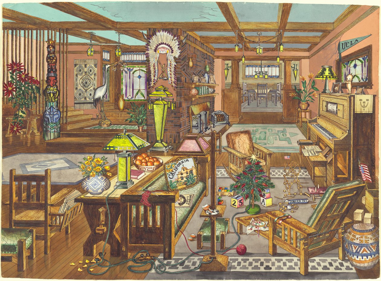 Interior "California Mission Style" de Perkins Harnly