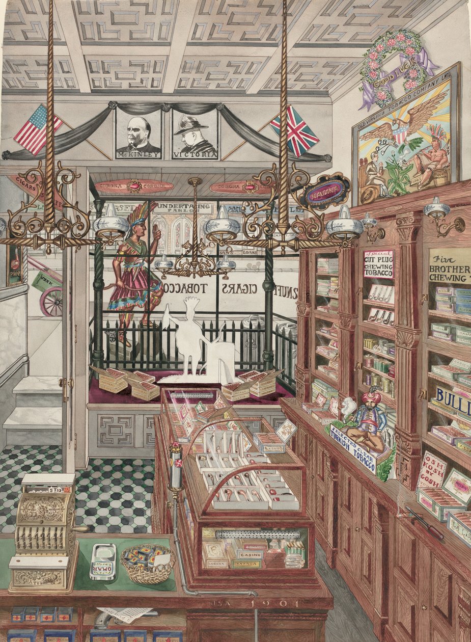 Loja de charutos, 1901 de Perkins Harnly