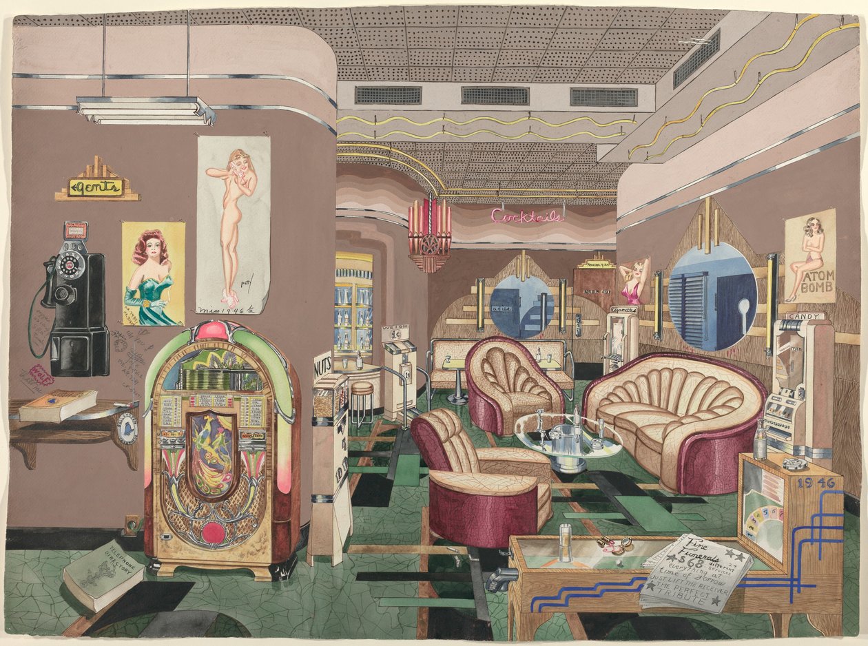 Salão de coquetéis, 1946 de Perkins Harnly