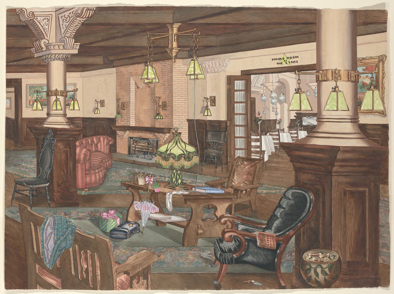 Hall do Hotel Hollywood, 1902 de Perkins Harnly