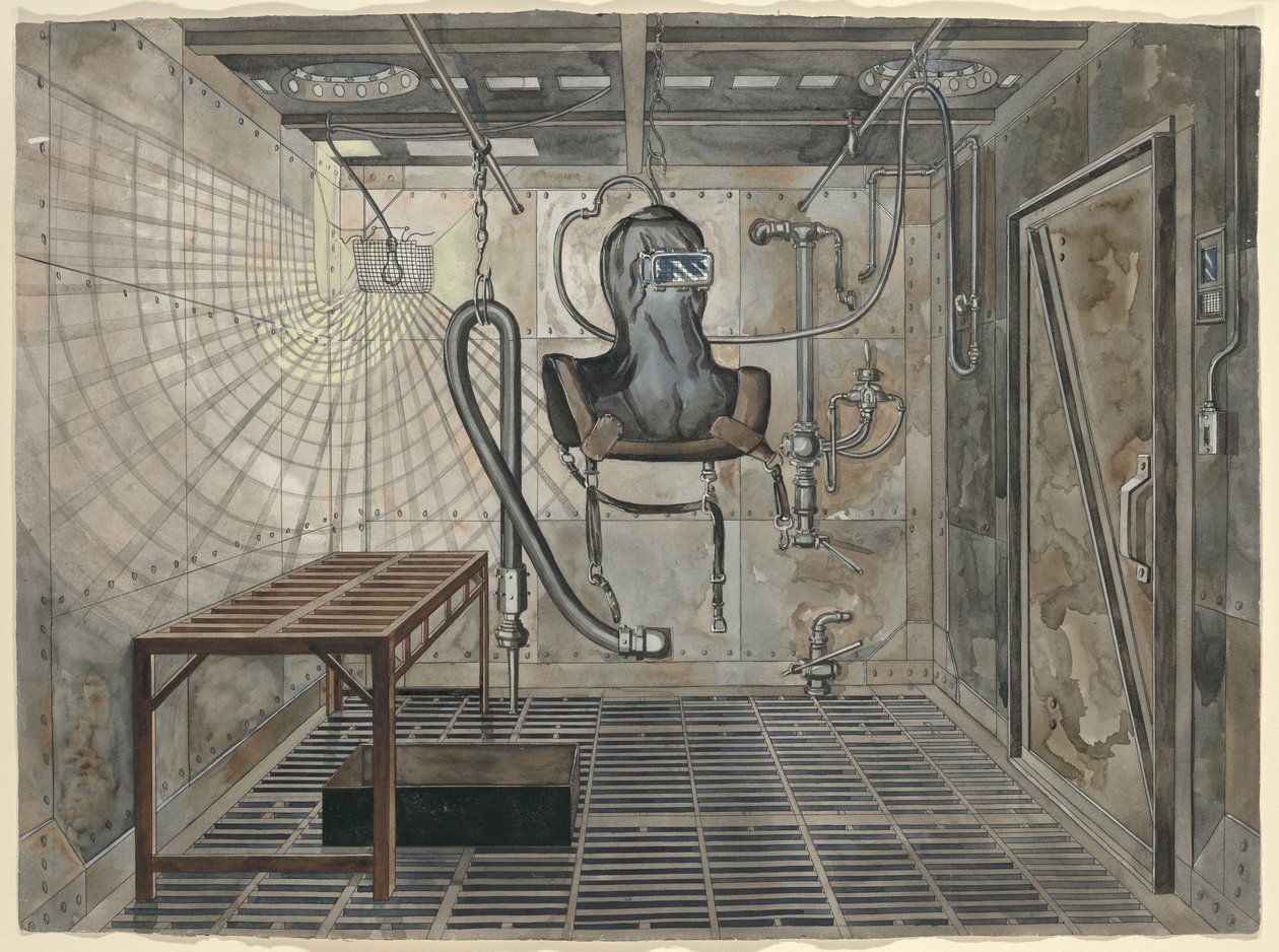 Câmara de Jateamento de Areia Interior, 1935 de Perkins Harnly