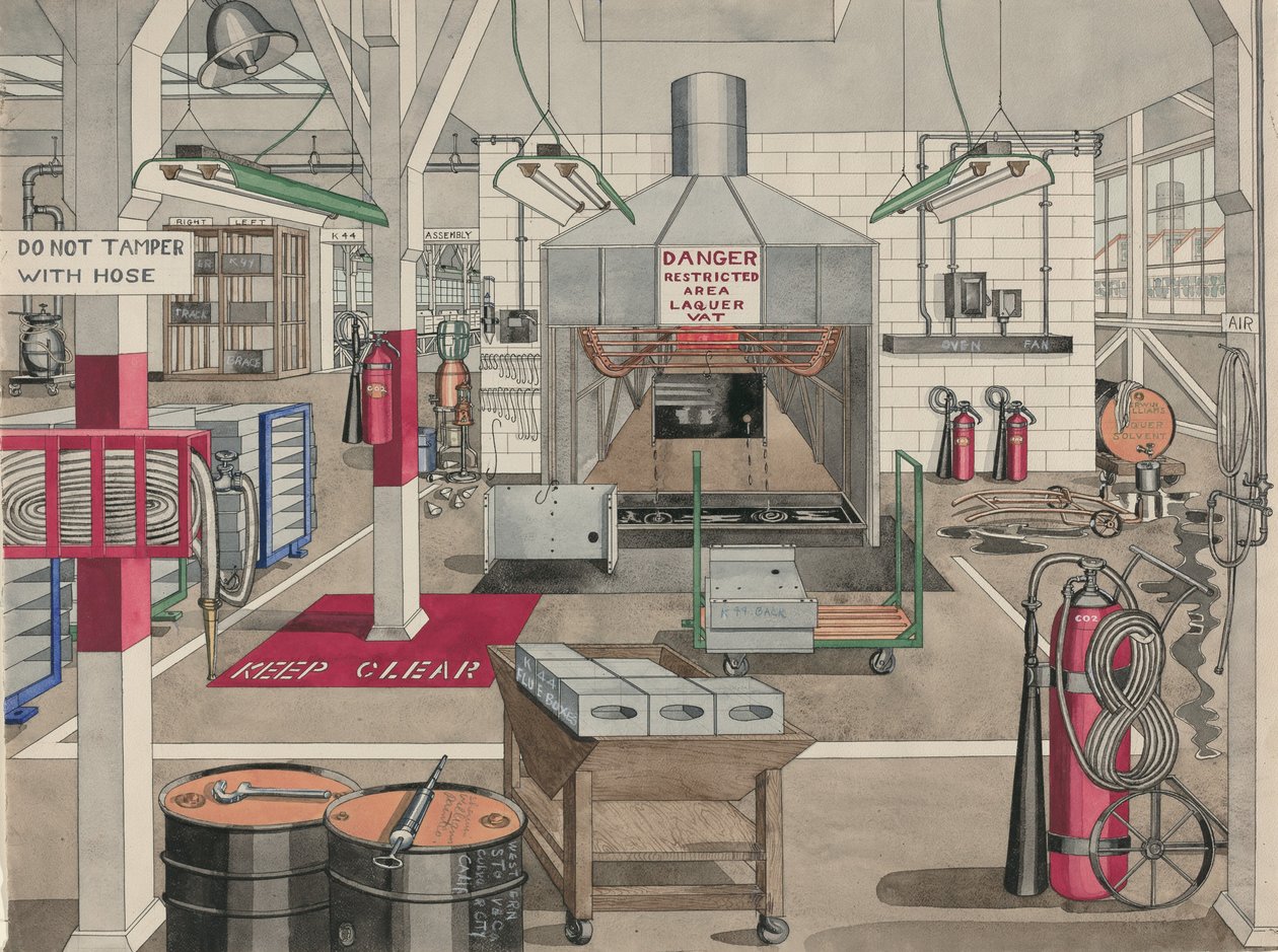 Cuba de imersão em laca do Japão, 1946. de Perkins Harnly