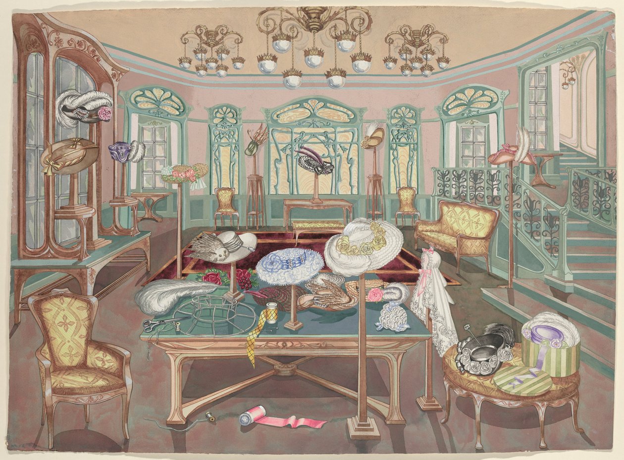 Loja de chapelaria, 1905 de Perkins Harnly