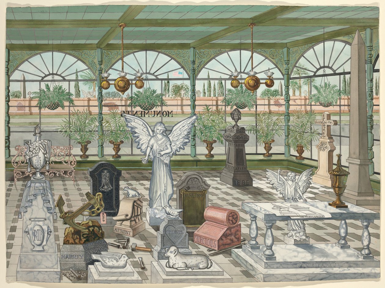Sala de Exibição de Monumentos, 1888 de Perkins Harnly