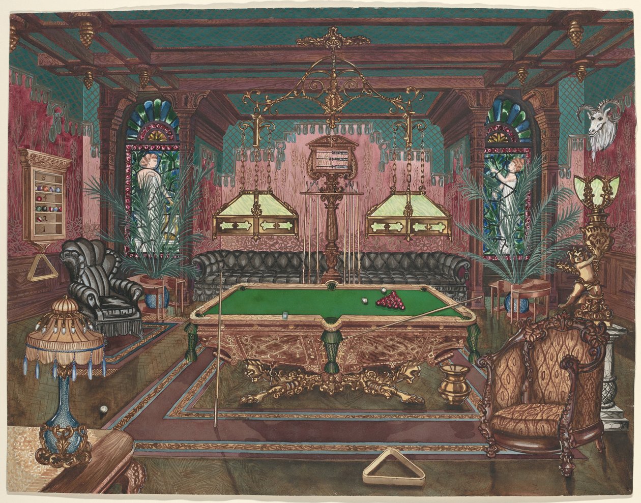 Sala de Piscina, 1890 de Perkins Harnly