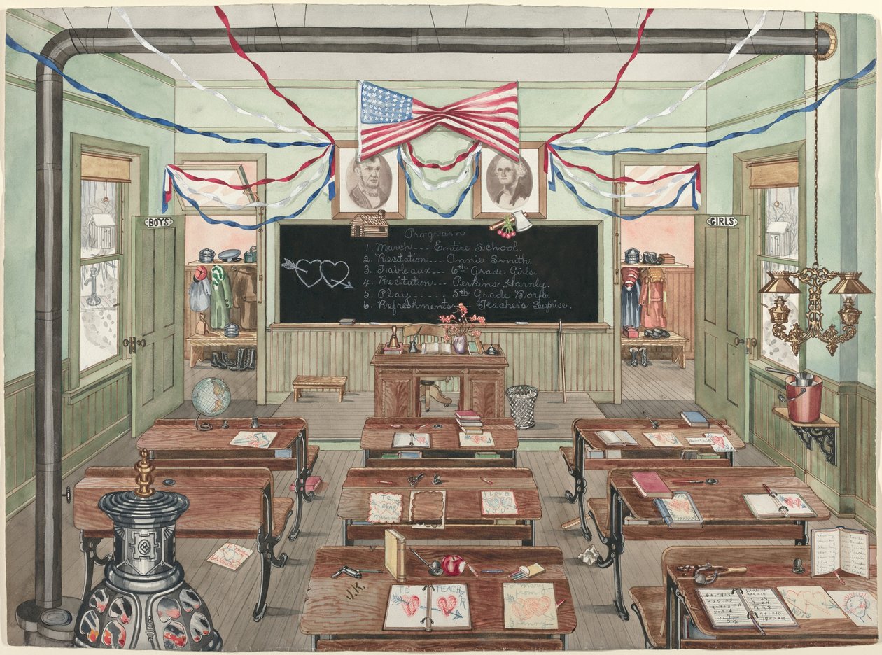Sala Escolar Rural, 1900 de Perkins Harnly