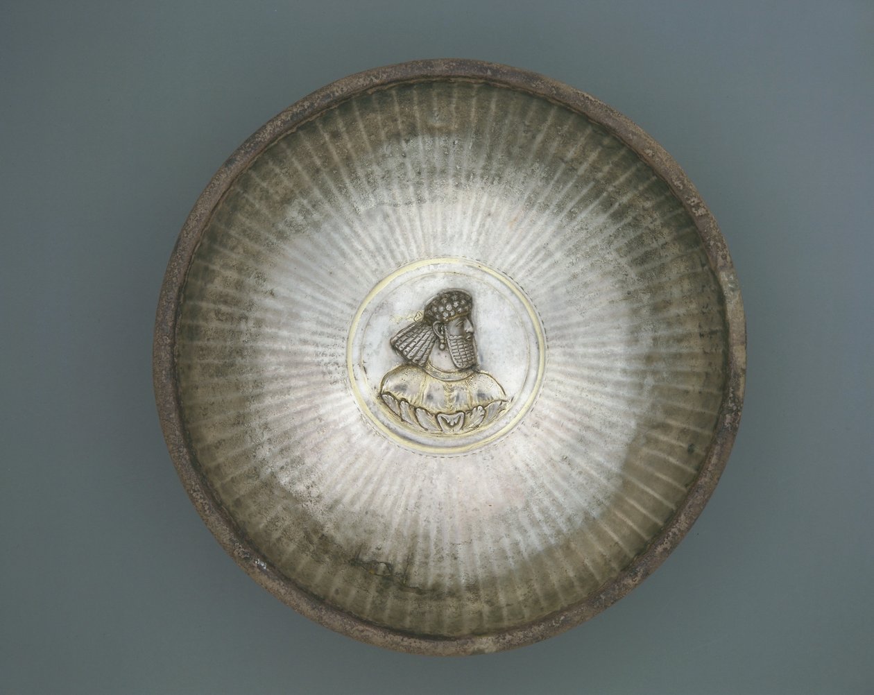Tigela, Irã, Período Sasaniano (prata e dourada) de Persian