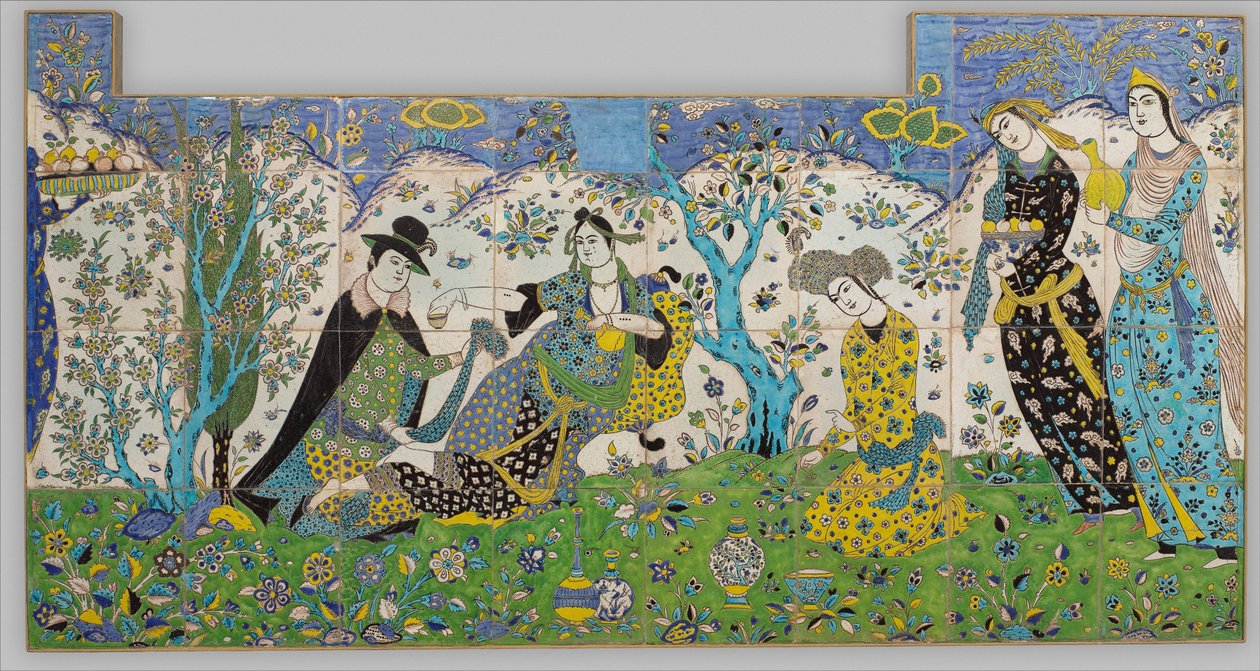 Encontro de Jardins, 1640-50 de Persian School