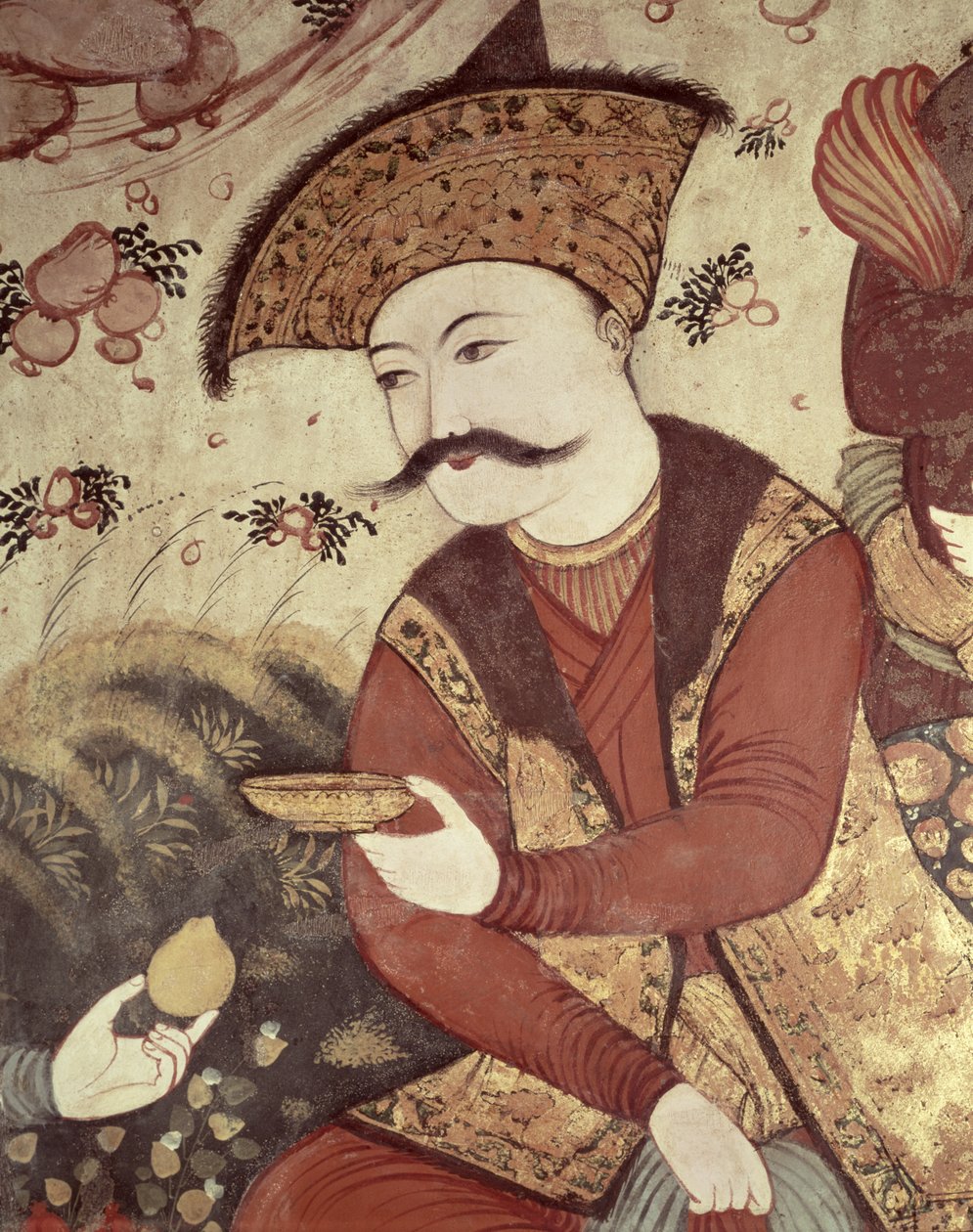 Xá Abbas I (1588-1629) (detalhe) de Persian School