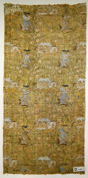 Tapeçaria representando uma cena de caça, Dinastia Safávida (têxtil) de Persian School