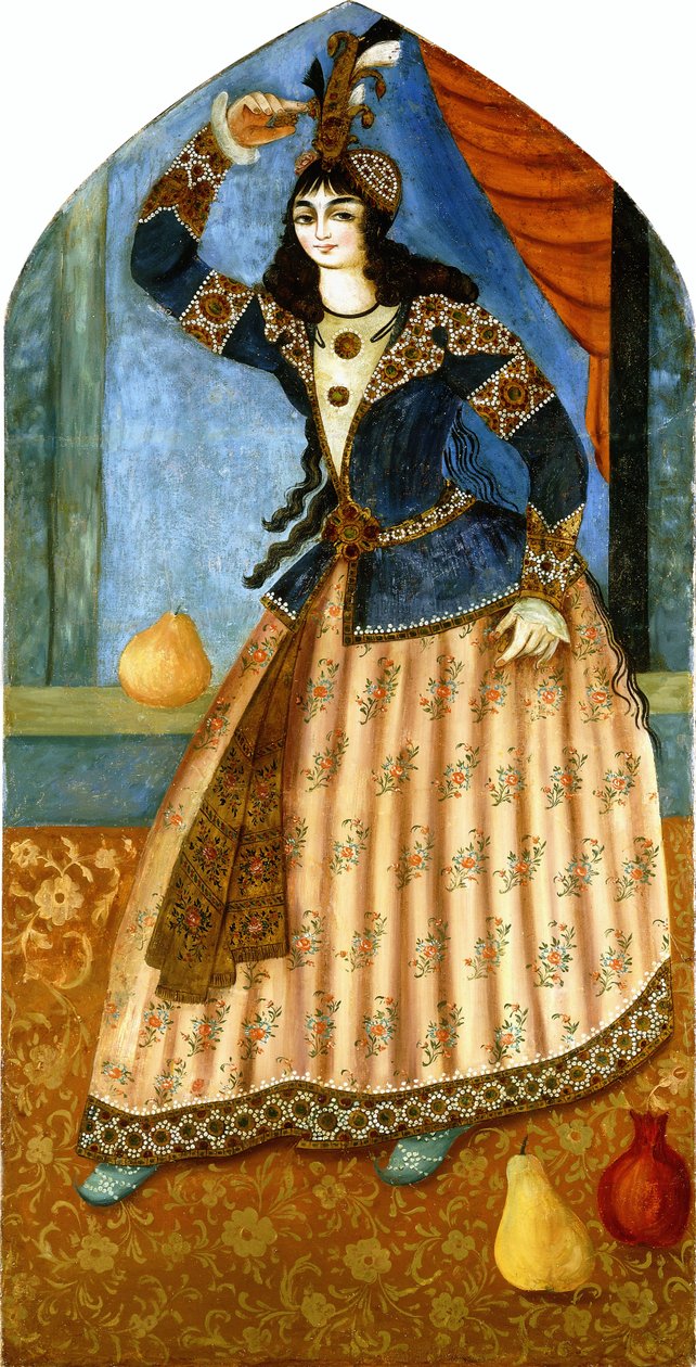 Uma garota dançando, c.1850-1900 de Persian School