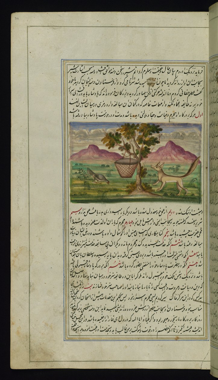 Uma raposa e um tambor de Luzes de Canopus de Persian School
