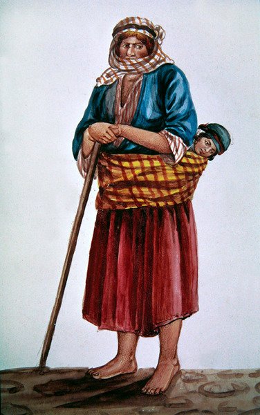 Uma mãe camponesa (wc no papel) de Persian School