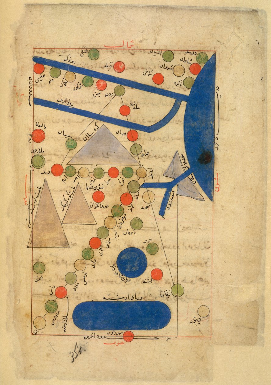 Arménia e Azerbaijão, de "Tarjuma-i al-Masalik wa al-Mamalik" de al-Istakhri de Persian School