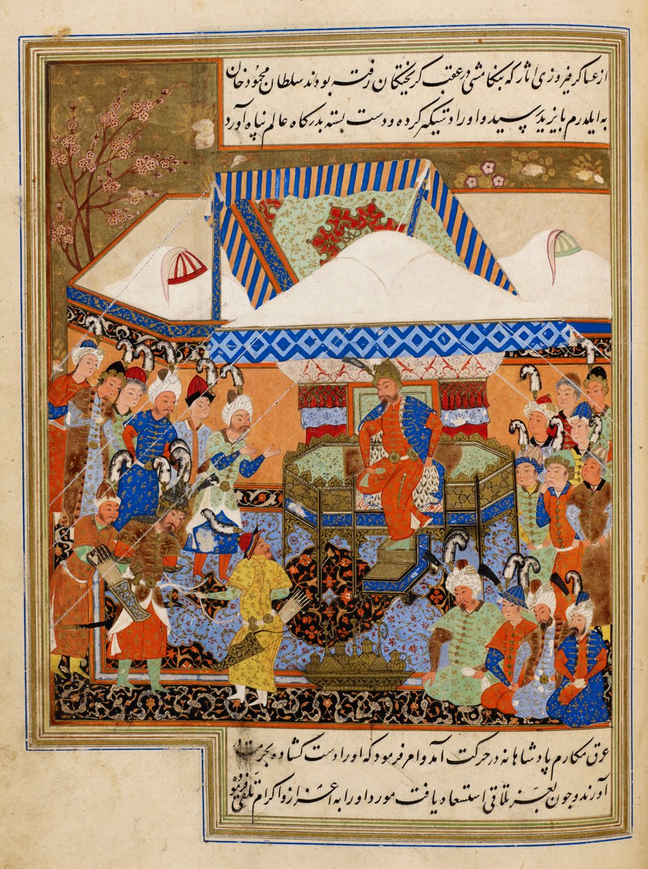 Bayazid eu trouxe antes de Timur após a batalha de Ancara (1402) ilustração de 