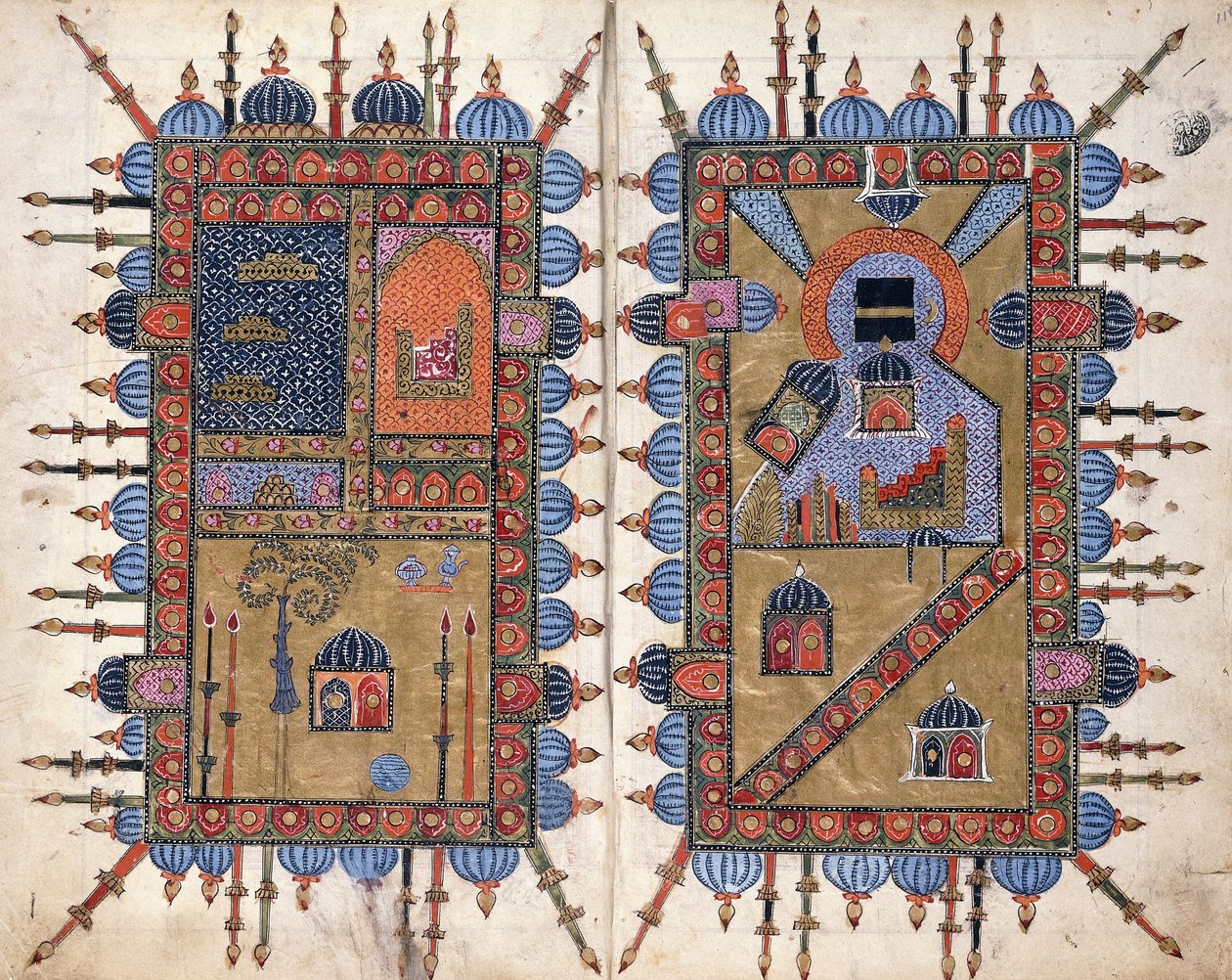 Dobras decorativas de "Dala" il al-Khayrat ", cerca de 800 de Persian School