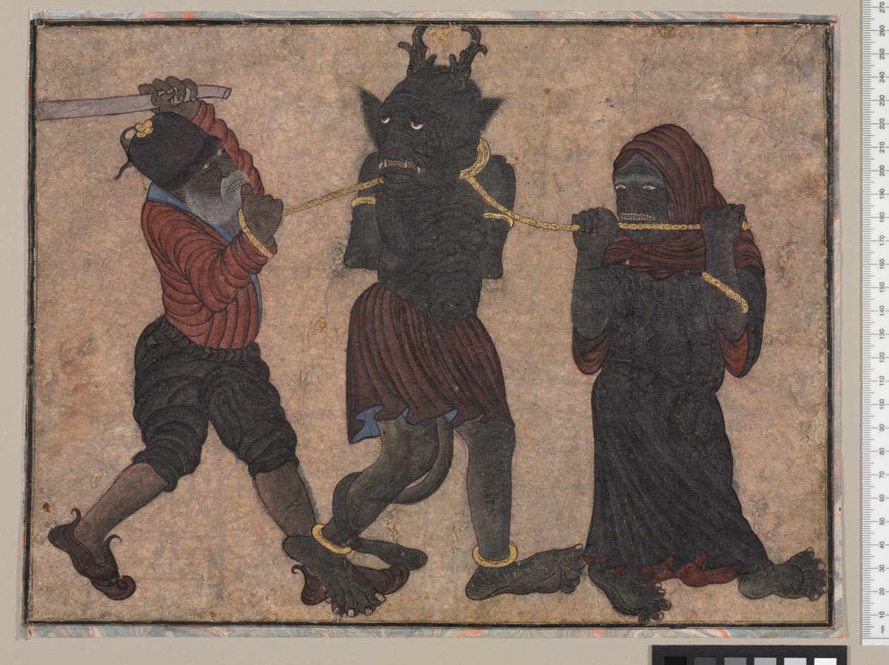 Demônio nas Correntes, c.1453 de Persian School