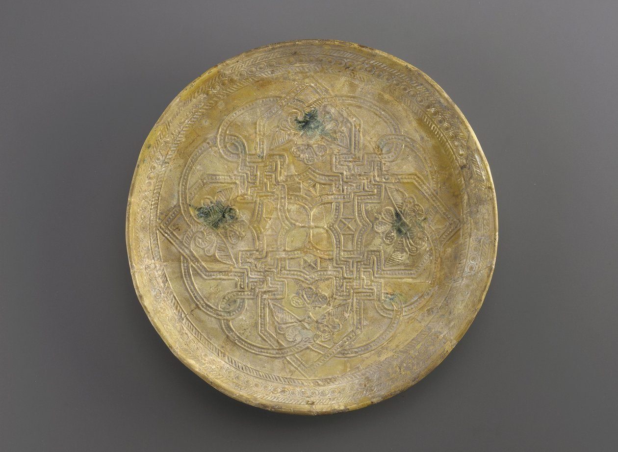 Dish, Iraque, dinastia abássida (cerâmica) de Persian School