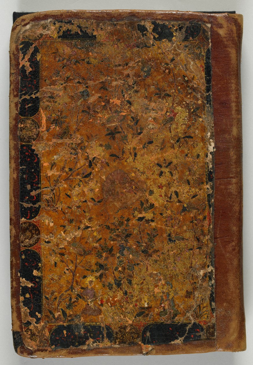 Encadernação original de S1986.44.1, possivelmente Tabriz, Irã, período Safávida, 1549-50 (aquarela e laca opacas) de Persian School