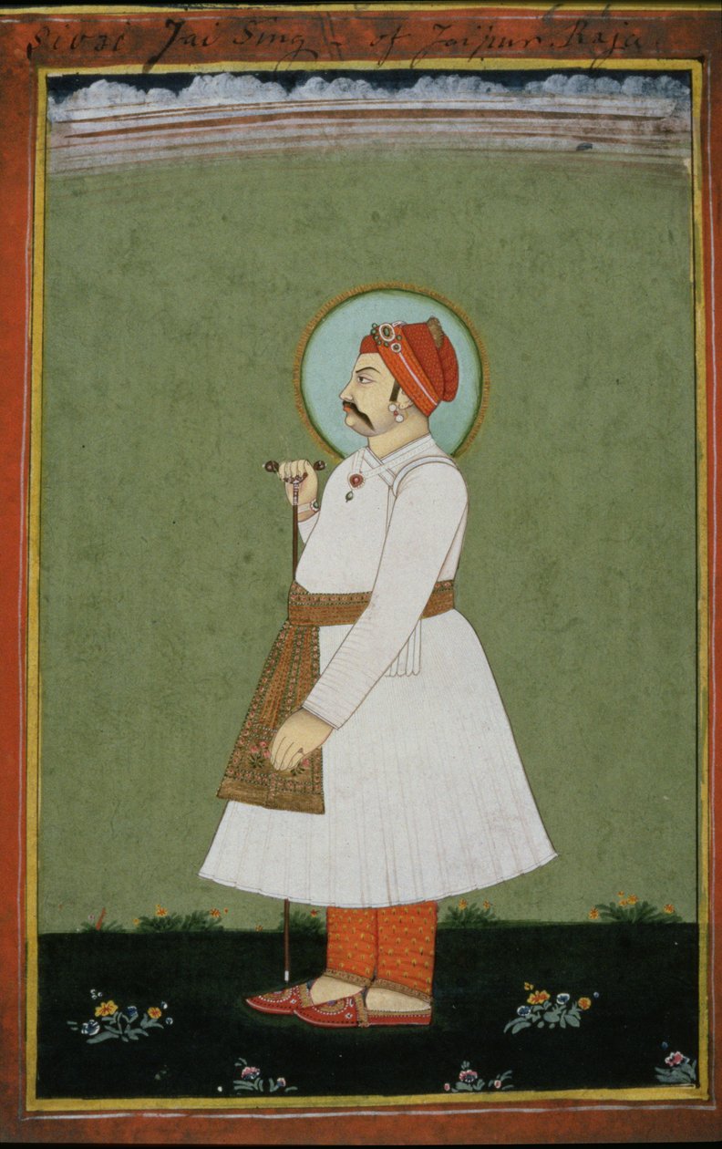 Retrato de Maharaja Jai Singh II (1700-44) de Jaipur de Persian School