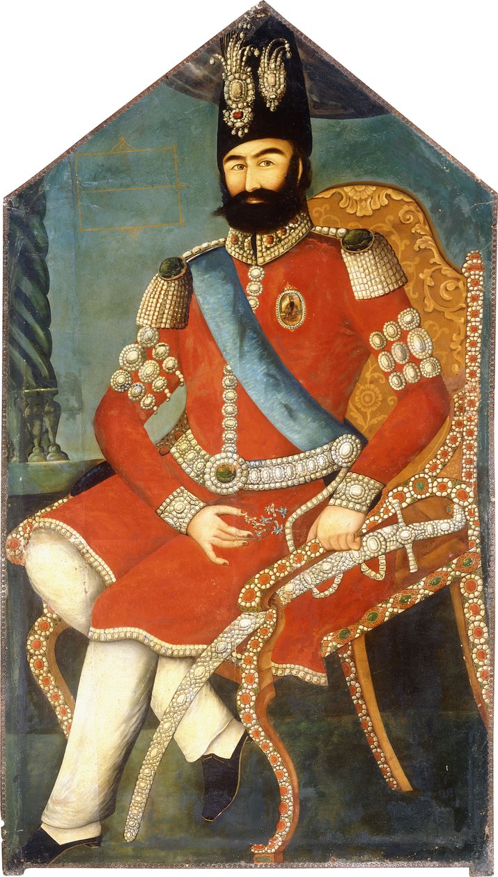 Retrato de Muhammad Shah, c. 1850 de Persian School