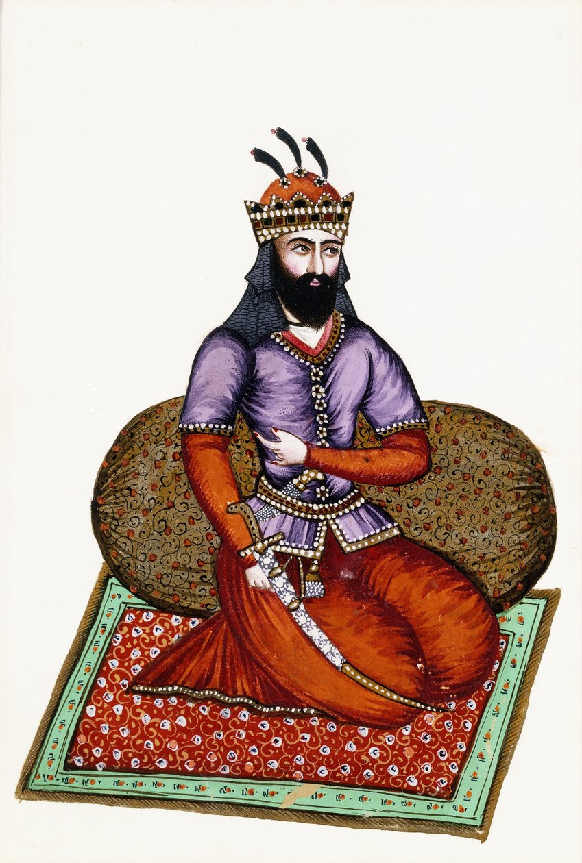 Retrato de Shah Garshab, século XIX de Persian School