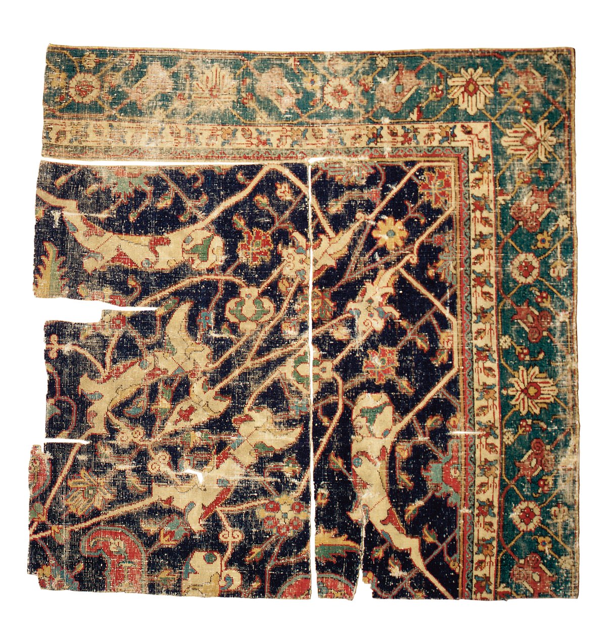 Fragmento de tapete de medalhão de Tabriz, Pérsia do Noroeste, meados do século XVI de Persian School