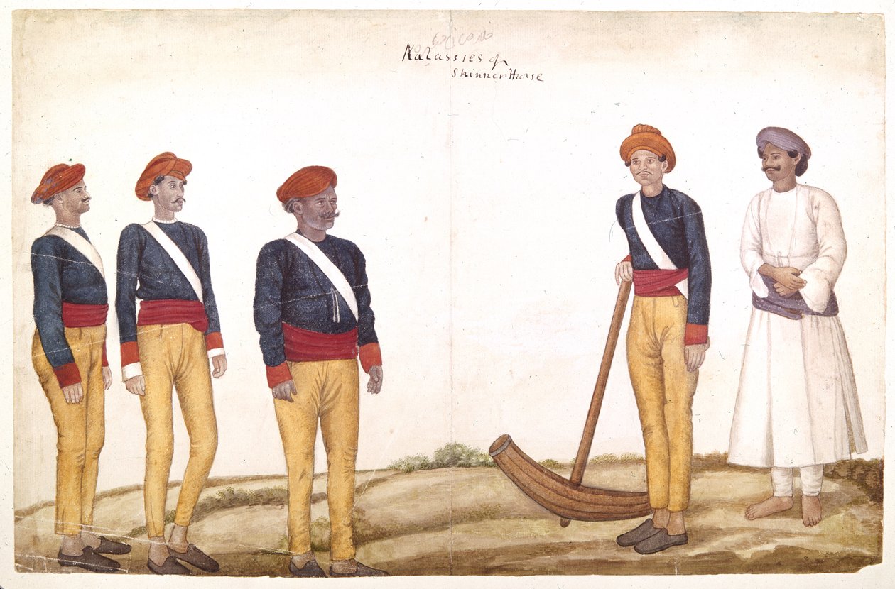 Tendas Orderlies, c.1820-30 (aguarela sobre papel) de Persian School