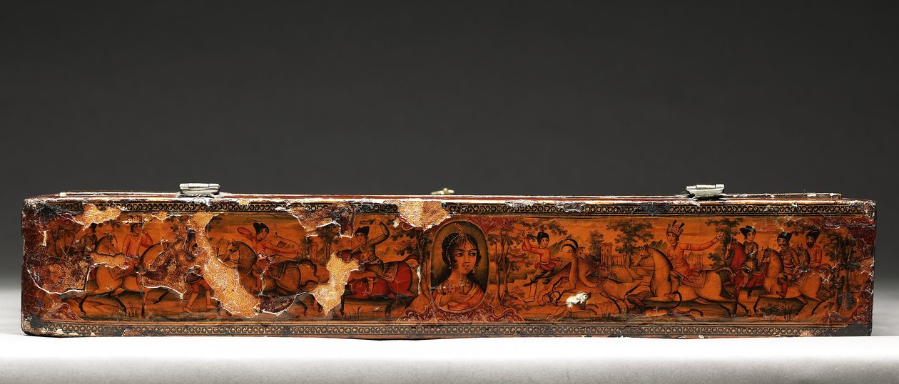 Kit de ferramentas retratando a Sagrada Família, c.1830 (meios mistos) de Persian School