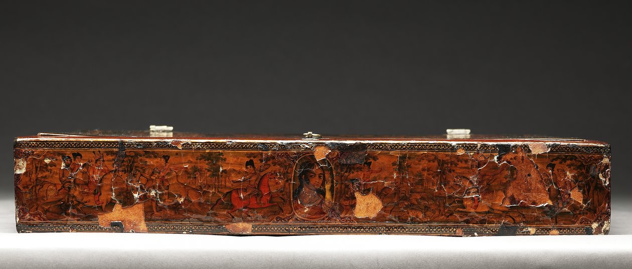 Kit de ferramentas retratando a Sagrada Família, c.1830 (meios mistos) de Persian School